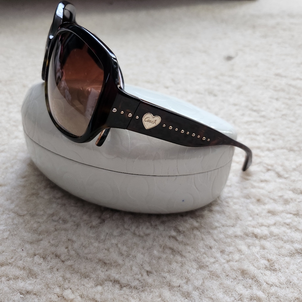 Coach Scarlett Tortoise and Gold Sunglasses